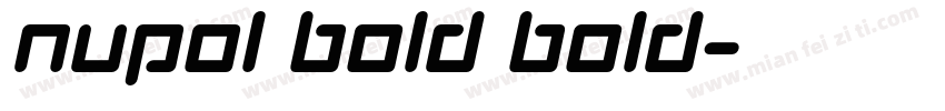nupol bold bold字体转换